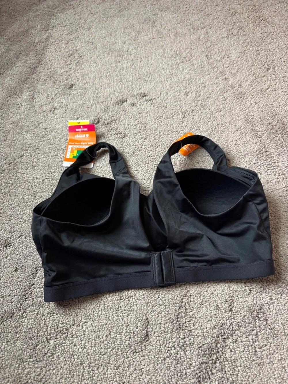 Warner’s Cloud 9 Wireless Bra Black Comfort Support SIZE M